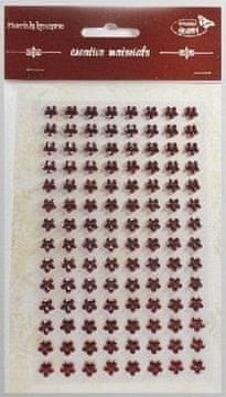 shumee Nalepka s kristali bordo rože 8mm 112 kosov