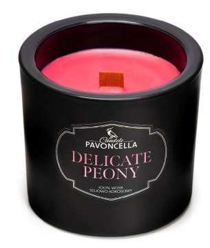 shumee Sojina sveča Delicate Peony črna 170g