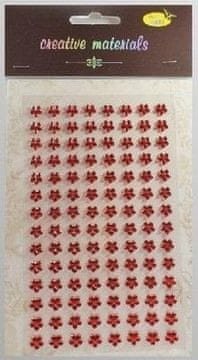 shumee Nalepka s kristali Rdeče rože 8mm 112 kosov