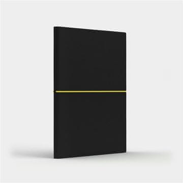 shumee Zvezek A5 Fun M kvadratni črn/limonina barva