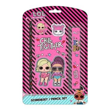 shumee Lol Surprise 5-delni komplet šolskih potrebščin