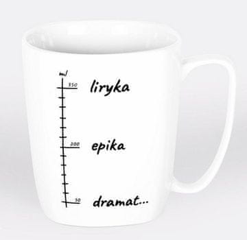 shumee Bela keramična skodelica Besedila, epi, drame...