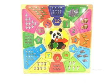 shumee Izobraževalna tabla z uro + učenje štetja pande