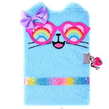 shumee Skrivni dnevnik zvezek s ključem moder mucek ZA4821