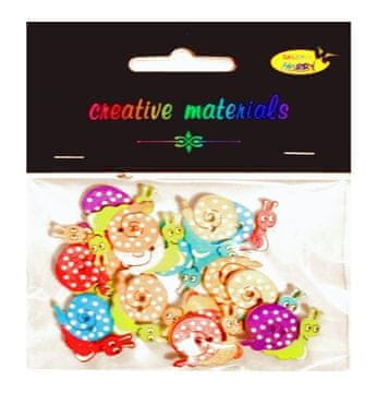 shumee Okrasni gumbi v obliki polža 20x15 mm 15 kosov