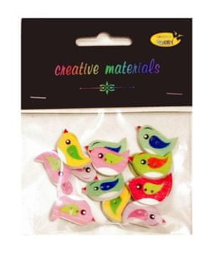 shumee Dekorativni gumbi Ptice 24x15mm 15 kosov