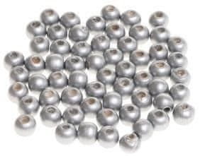 shumee Lesene perle za nizanje, srebrne, 10 mm, 60 kosov