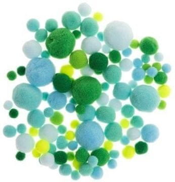 shumee Pomponi v odtenkih zelene in modre barve 20 g
