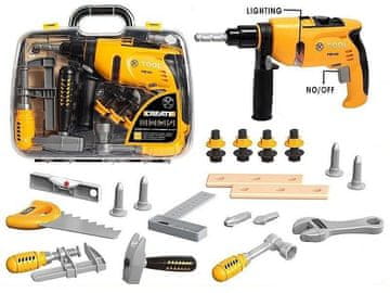 shumee Komplet orodja z akumulatorskim vrtalnikom v kovčku