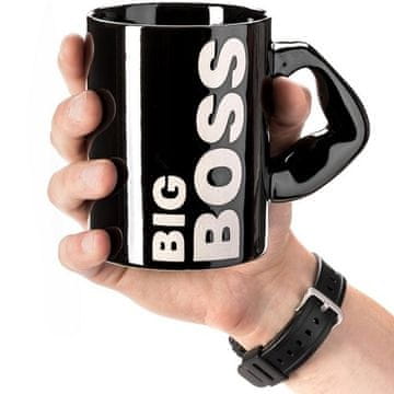 shumee Kuharska skodelica, črna, mišičasta roka, keramična, 450 ml, za moške, kava, čaj