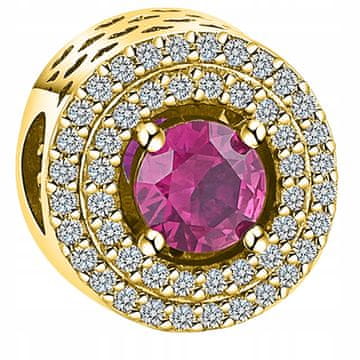 shumee Zlati obeski Rdeči kristalni cirkoni Rdeči kubični cirkonij SREBRO 925