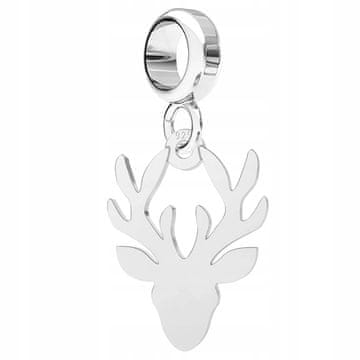 shumee Srebrni obeski za jelene, jelenova glava, jelenova plošča, SREBRO 925