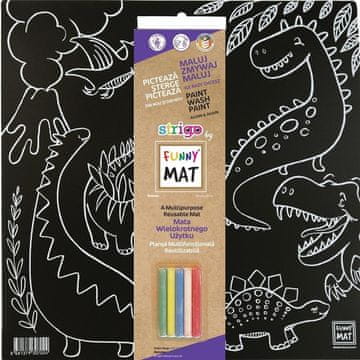 shumee Črna podloga + kreda Dinosaurs Funny Mat STRIGO