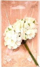 shumee Kremne rožice iz blaga 4 cm, 6 kosov