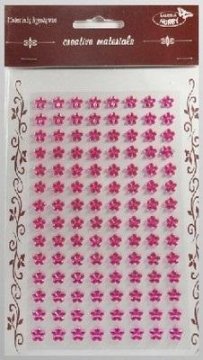 shumee Nalepka s kristali Rože svetlo roza 8mm 112 kosov