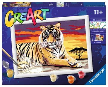 Ravensburger CreArt Slikanje po številkah: Veličastni tiger 24x18cm