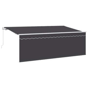 Vidaxl Retraktilna tenda Antracit 400 x 200 cm Poliester in aluminij