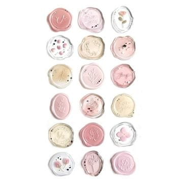 Okrasni samolepilni pečati - roza, 18 kosov