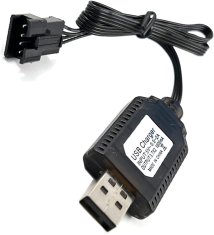 YUNIQUE GREEN-CLEAN 2 kosa univerzalni USB polnilec za 7,4V 2S LiPo baterije - 4PIN SM-4P - združljiv z RC avtomobilom/dronom/čolnom - Zaščito pred prepolnjevanjem - Indikator polnjenja, črno