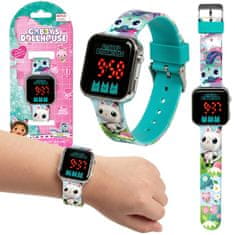 DreamWorks Gabijina mačja hišica Digitalna ura za dekleta, LED zapestna ura za dekleta