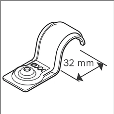 BOSCH Professional PRO EMS-32 kovinska kabelska prijemka, 100 kosov (1600A03C2E)