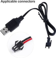 YUNIQUE GREEN-CLEAN 2 PC USB polnilec, 3,7V RC kabli za polnilce za NiCd/NiMH/LiPo baterije s SM-2P vtičem, združljivi z RC avtomobili in FPV droni
