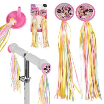 Disney DISNEY Minnie Mouse Okrasni trakovi z resami za krmilo kolesa, otroške skuterje, komplet 2 kosov