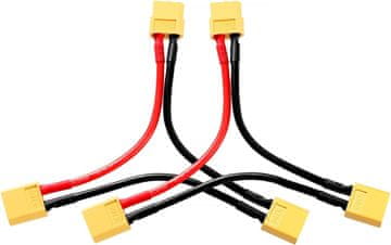 YUNIQUE GREEN-CLEAN 2 kosa XT60 Series 2 Lipo adapter kabel, napetostni pospešek, M/F konektor, specifičen za dinamično modeliranje, silikon, plastika | Rumena, rdeča, črna