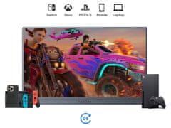 Arzopa Z1FC prenosni monitor 41cm (16,1), FHD, IPS, 144Hz, mHDMI, USB-C, zvočniki, ovitek (Z1FC-GREY)