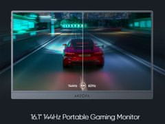 Arzopa Z1FC prenosni monitor 41cm (16,1), FHD, IPS, 144Hz, mHDMI, USB-C, zvočniki, ovitek (Z1FC-GREY)