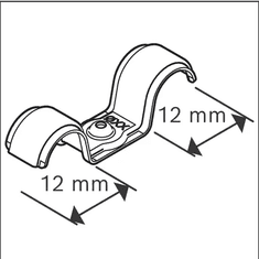 BOSCH Professional PRO EMD-12 kovinska kabelska prijemka, 100 kosov (1600A03C2K)