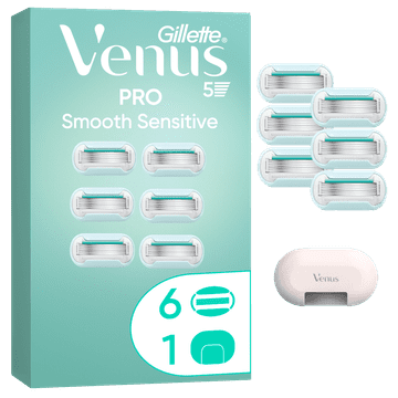 Gillette Venus Pro Smooth sensitive brivni nastavki, 6 kosov