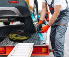 Black+Decker vlečna vrv, 4m, do 2000kg, za vozila / avtomobile / tovornjake, standard AU187:2000, +torba, rumena, črna