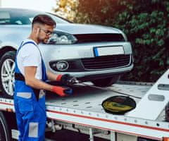 Black+Decker vlečna vrv, 4m, do 2000kg, za vozila / avtomobile / tovornjake, standard AU187:2000, +torba, rumena, črna