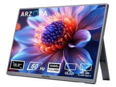 Arzopa A3C Pro prenosni monitor 34cm (13,3), FHD, OLED, 60Hz, mHDMI, USB-C, zvočniki, ovitek (A3CPRO-GREY)