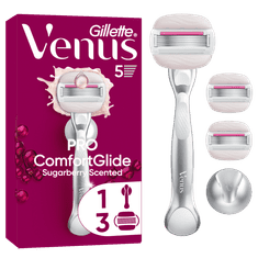 Gillette Venus Pro Comfort Glide Sugarberry brivnik in nastavki