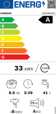 Gorenje W2G484A3 pralni stroj, 8 kg