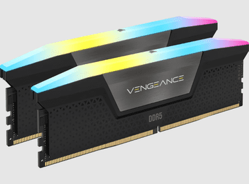 Corsair Vengeance RGB RAM pomnilnik, 32 GB, 6400 MHz, DDR5, črni (CMH32GX5M2B6400C36)