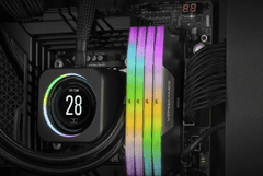 Corsair Vengeance RGB RAM pomnilnik, 32 GB, 6400 MHz, DDR5, črni (CMH32GX5M2B6400C36)