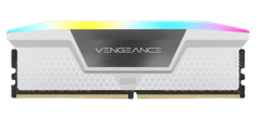 Corsair VENGEANCE® RGB RAM pomnilnik, 32 GB, 6000 MHz, DDR5, beli (CMH32GX5M2E6000C36W)