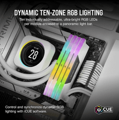 Corsair VENGEANCE® RGB RAM pomnilnik, 32 GB, 6000 MHz, DDR5, beli (CMH32GX5M2E6000C36W)