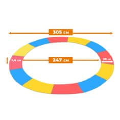 Aga Pokrivalo za vzmeti za trampolin 305 cm Trikolora