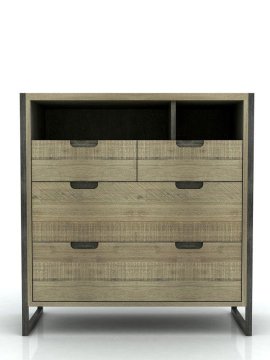 Livin Hill Predalnik, FLOB03, 100x105x45 cm, rjav