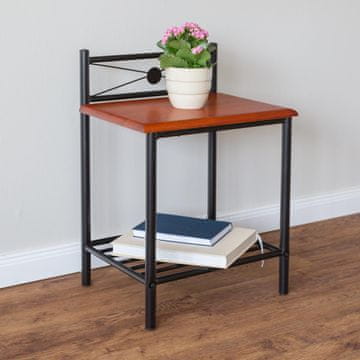 Homestyle4U Nočna omarica, 45x35x64 cm, črna