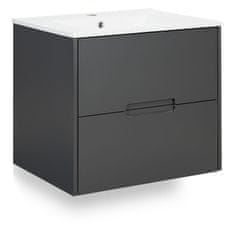 Homestyle4U Kopalniška omarica, 61x54x47 cm, siva