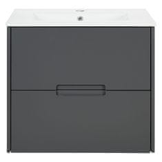 Homestyle4U Kopalniška omarica, 61x54x47 cm, siva