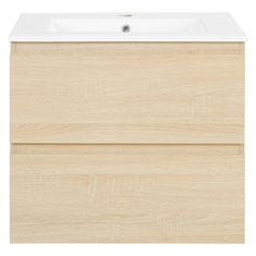 Homestyle4U Kopalniška omarica, 61x54x47 cm, rjava