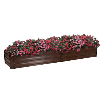 KONDELA Kovinska visoka greda Nonky Tip 6 - rjava