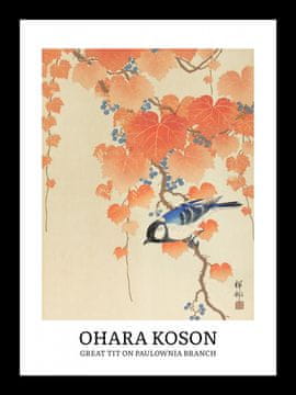 Zakito Posters Plakat 13x18cm Design Great Tit, Koson Vintage za Dnevno Sobo