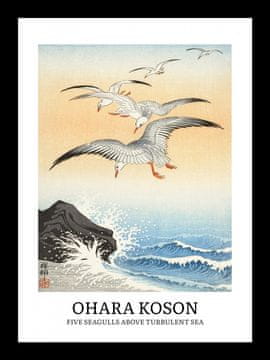 Zakito Posters Plakat 13x18cm Design Pet Galebov, Koson Vintage za Dnevno Sobo